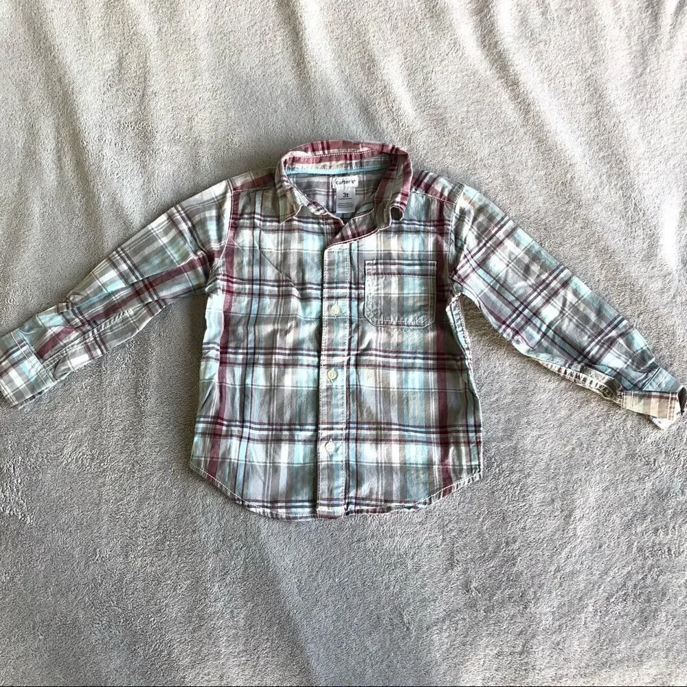 Carter’s Plaid long sleeve Button down